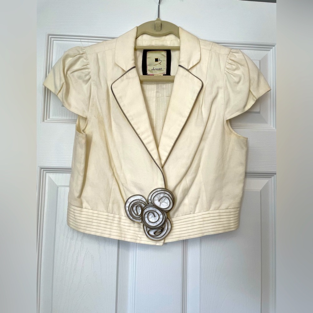 Cream cropped jacket